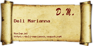 Deli Marianna névjegykártya