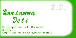 marianna deli business card